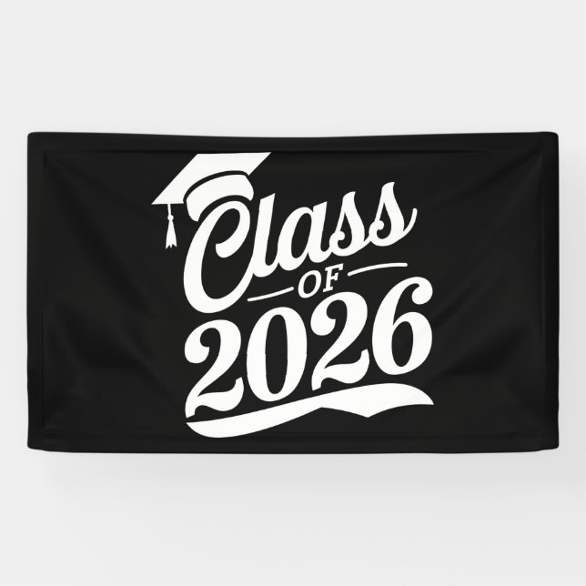 Klasse 2026 Abschluss für den Abschluss eines Schu Banner (Horizontal)