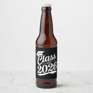 Klasse 2026 Abschluss für den Abschluss eines Schu Bierflaschenetikett