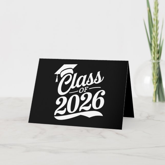 Klasse 2026 Abschluss für den Abschluss eines Schu Dankeskarte (Vorderseite)