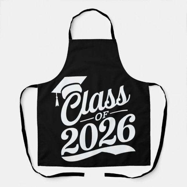 Klasse 2026 Abschluss für den Abschluss eines Schu Schürze (Vorderseite)