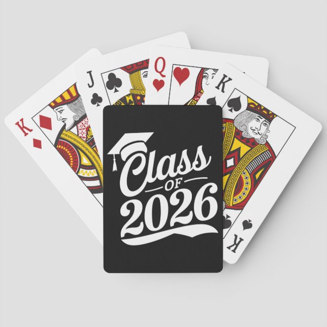 Klasse 2026 Abschluss für den Abschluss eines Schu Spielkarten (Rückseite)