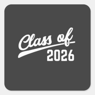 Klasse 2026 Abschlussjahr 2026 Schule Quadratischer Aufkleber