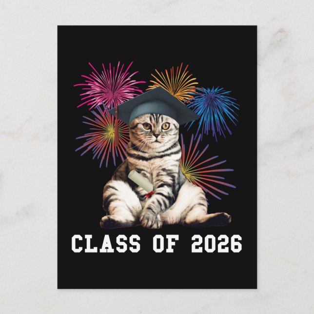 Klasse 2026 CAT Lover Postkarte (Vorderseite)