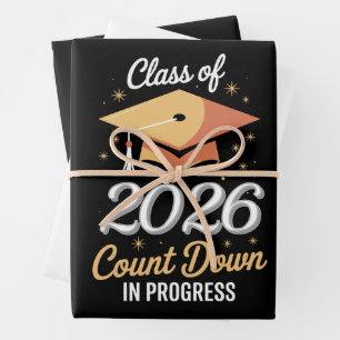 Klasse 2026 Countdown im Gange Personalisiert  Geschenkpapier Set