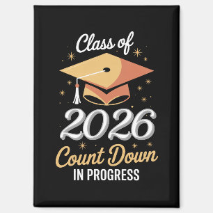 Klasse 2026 Countdown in Arbeit Personalisiert Magnet