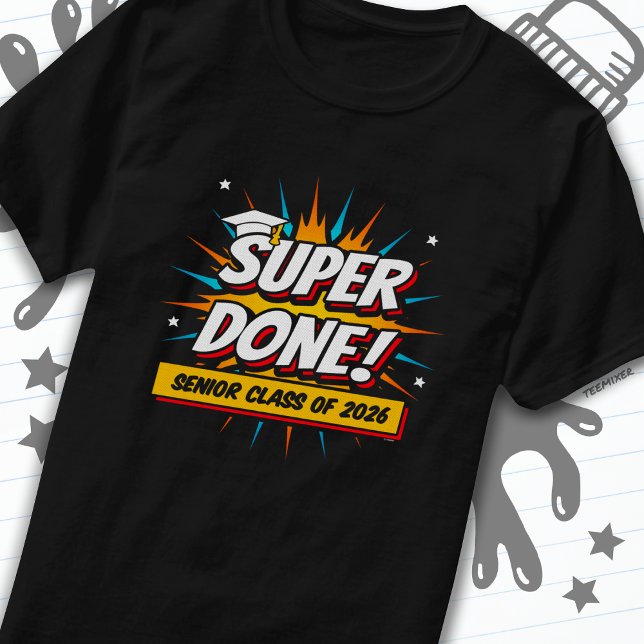 Klasse 2026 Graduate Super Comic Senior 2026 T-Shirt (Von Creator hochgeladen)