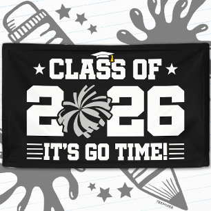 Klasse 2026 Graue Cheer-Abschlussfeier Es ist losg Banner