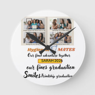 Klasse 2026 Hygienist Mates  Zahnärztliche Hygiene Runde Wanduhr