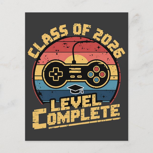 Klasse 2026 Level abgeschlossen Flyer (Vorne)