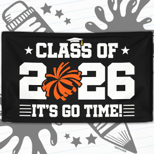 Klasse 2026 Orange Cheer Abschluss Es ist losgeht Banner