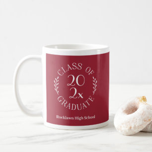 Klasse 2026 Schulname Burgund Abschlussfeier Kaffeetasse