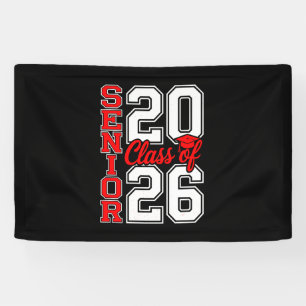 Klasse 2026 Senior 26 Rot Abschluss Absolvent Banner