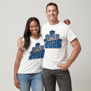 Klasse 2026 Senior Stolz Typografie T-Shirt