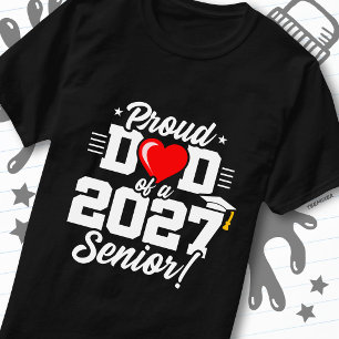 Klasse 2027 Abitur Herz Stolz Vater T-Shirt