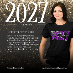 Klasse 2027 Damen Tri-Blend-Shirt für die Abschlus Tri-Blend Shirt