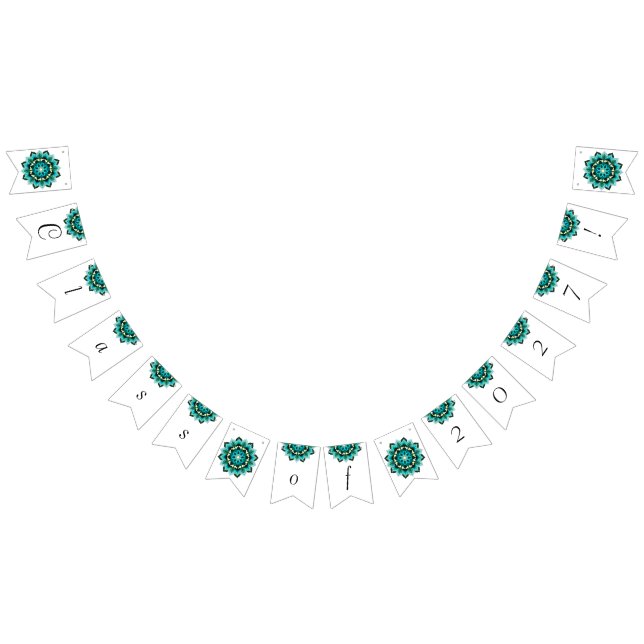Klasse 2027! Mandala in Aqua Wimpelkette (Alle)