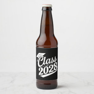 Klasse 2028 Abschluss für den Abschluss eines Schu Bierflaschenetikett