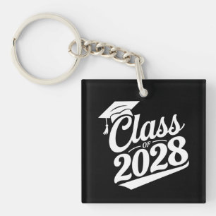 Klasse 2028 Abschluss für den Abschluss eines Schu Schlüsselanhänger