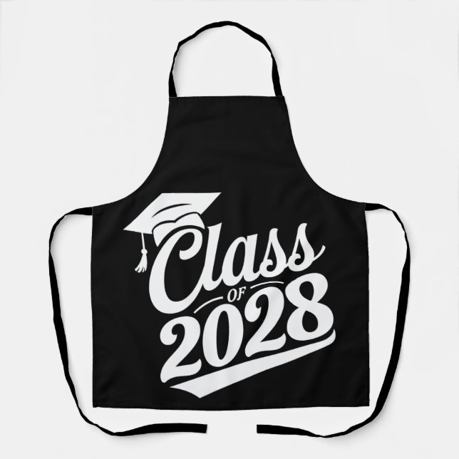 Klasse 2028 Abschluss für den Abschluss eines Schu Schürze (Vorderseite)