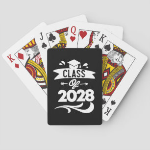 Klasse 2028 T-Shirt Senior 2028 Abschluss Spielkarten