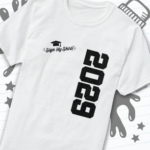 Klasse 2029 Abschluss Unterschreiben Mein Shirt Se