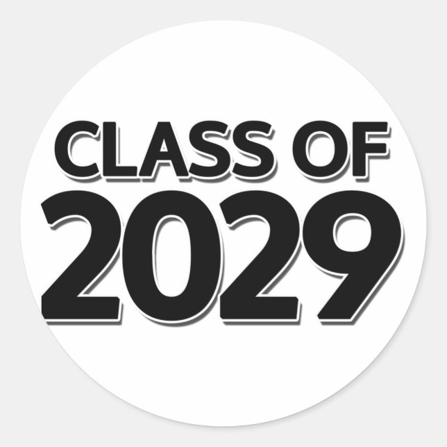 Klasse 2029 runder aufkleber (Vorderseite)