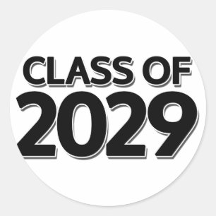 Klasse 2029 runder aufkleber