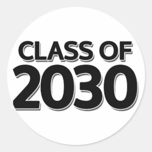 Klasse 2030 runder aufkleber