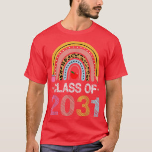 Klasse 2031 Rainbow Leopard Graduate PreK Kinder T-Shirt
