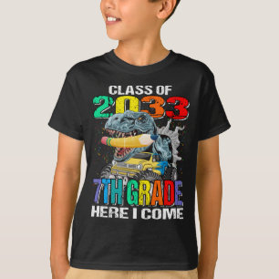Klasse 2033 7. Klasse Hier komme ich Monster Truck T-Shirt
