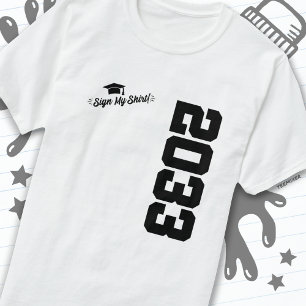 Klasse 2033 Abschluss Unterschreiben Mein Shirt Se