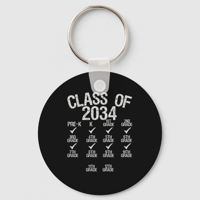 Klasse 2034 mit Abschluss 6. Klasse Schlüsselanhänger (Vorderseite)
