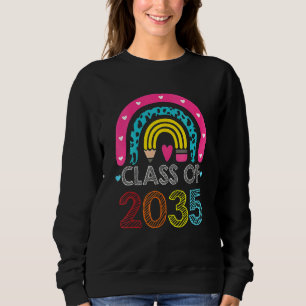 Klasse 2034 Rainbow Pink Graduate Preschool Art Sweatshirt