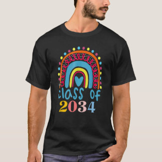 Klasse 2034 Regenbogen-Abschluss Absolventin Mädch T-Shirt