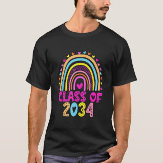 Klasse 2034 Regenbogen Mädchen Jungen Lehrer Absch T-Shirt