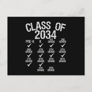 Klasse 2034 Wachse Mit Mir 8. Klasse Abschluss Ankündigungspostkarte