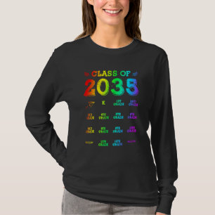 Klasse 2035 Abschluss Ersterschultag Wachsen T-Shirt