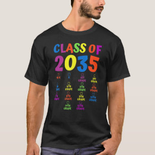 Klasse 2035 Grad vor K wachsen mit meinem Handprin T-Shirt