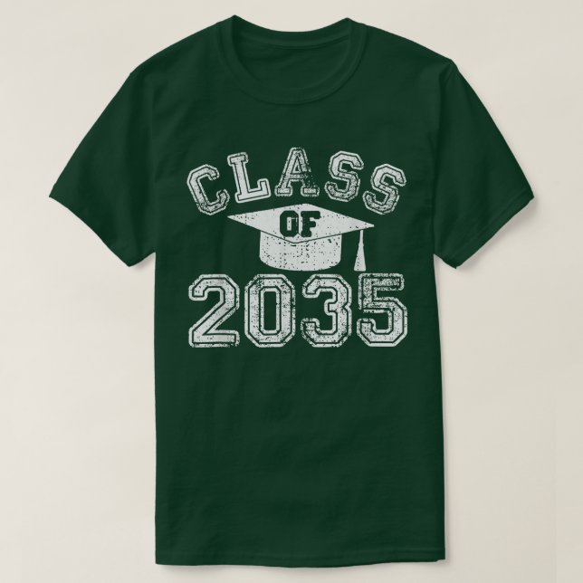 Klasse 2035 Vorschullehrer-Abschluss  T-Shirt (Design vorne)