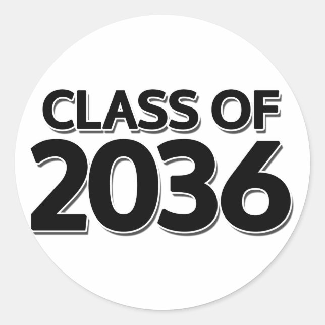 Klasse 2036 runder aufkleber (Vorderseite)