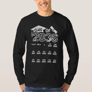 Klasse 2036 Wachse Mit Mir Handabdruck Pre K 12. K T-Shirt