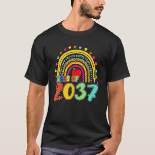Klasse 2037 Regenbogenherz von Leopard zurück zur T-Shirt