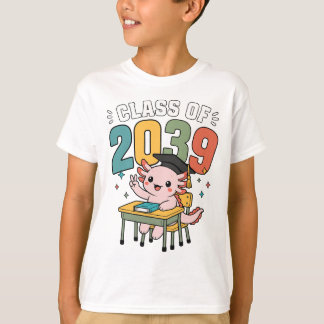Klasse 2039 Axolotl Zukünftiger Absolvent Abschlus T-Shirt