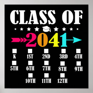 Klasse 2041 Kindergarten Abschluss 12. Klasse Poster