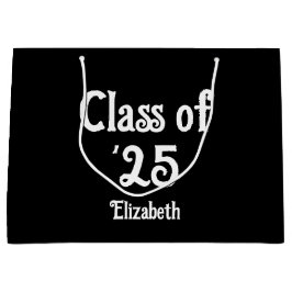Klasse "23 Schwarz-Weiß-Retro-Schriftart Grad Name Große Geschenktüte