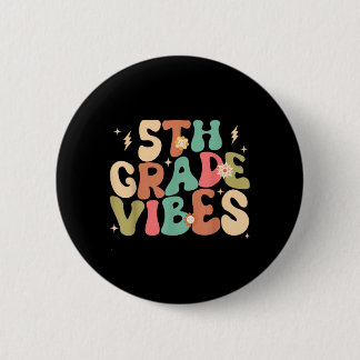 Klasse 5 Stimmung Groovy Zurück zur Schule Button