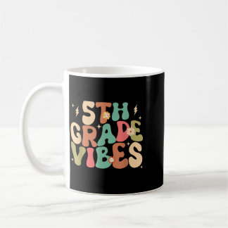 Klasse 5 Stimmung Groovy Zurück zur Schule Kaffeetasse