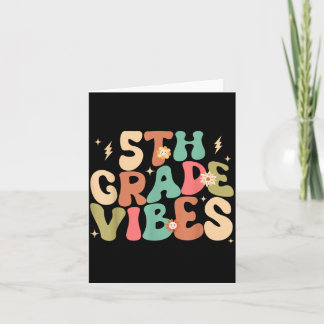 Klasse 5 Stimmung Groovy Zurück zur Schule Karte