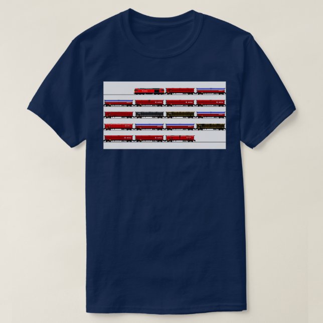 KLASSE 60 LOCOMOTIVE MIT TANKERN T-Shirt (Design vorne)