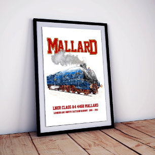 Klasse A4 Mallard - Weltweit schnellste Dampflokom Poster